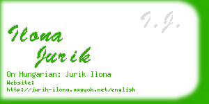ilona jurik business card